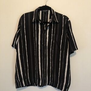 Bassiri Limited Short Sleeve Striped Pullover Elastic Waist MED Vintage